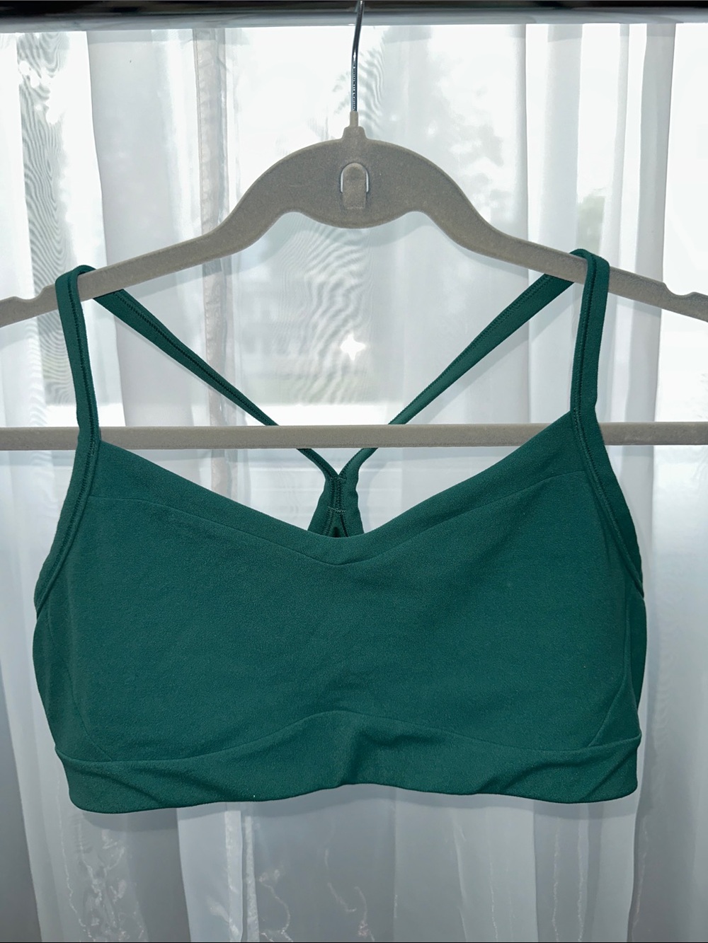 Athleta Green Strappy Sports Bra Size M